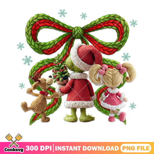 The grinch monster snowflake png, max the dog png, cindy lou png