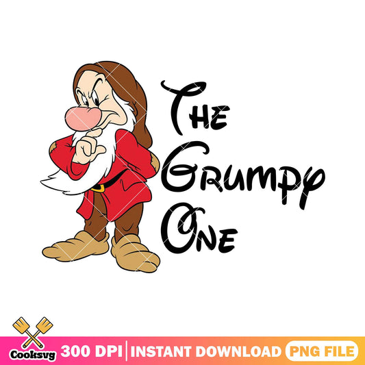 The grumpy one black png, snow white png, snow white dwarfs​ png