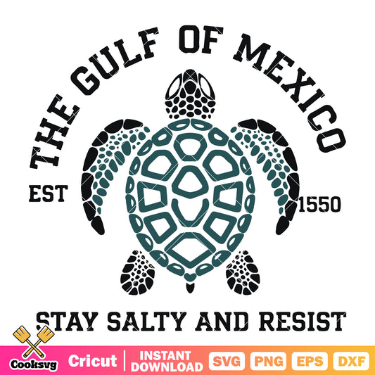 The gulf mexico stay salty and resist svg file, the gulf of mexico​ svg