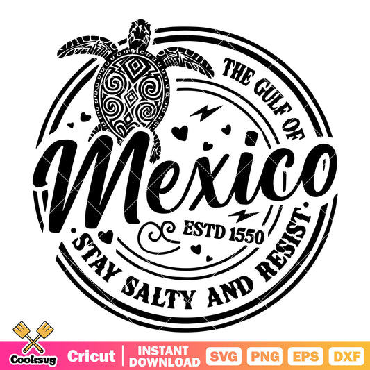 The gulf of mexico estd 1550 svg, the gulf of mexico​ svg