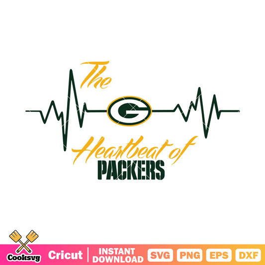 The heartbeat of packers svg, packers svg, green bay packers svg