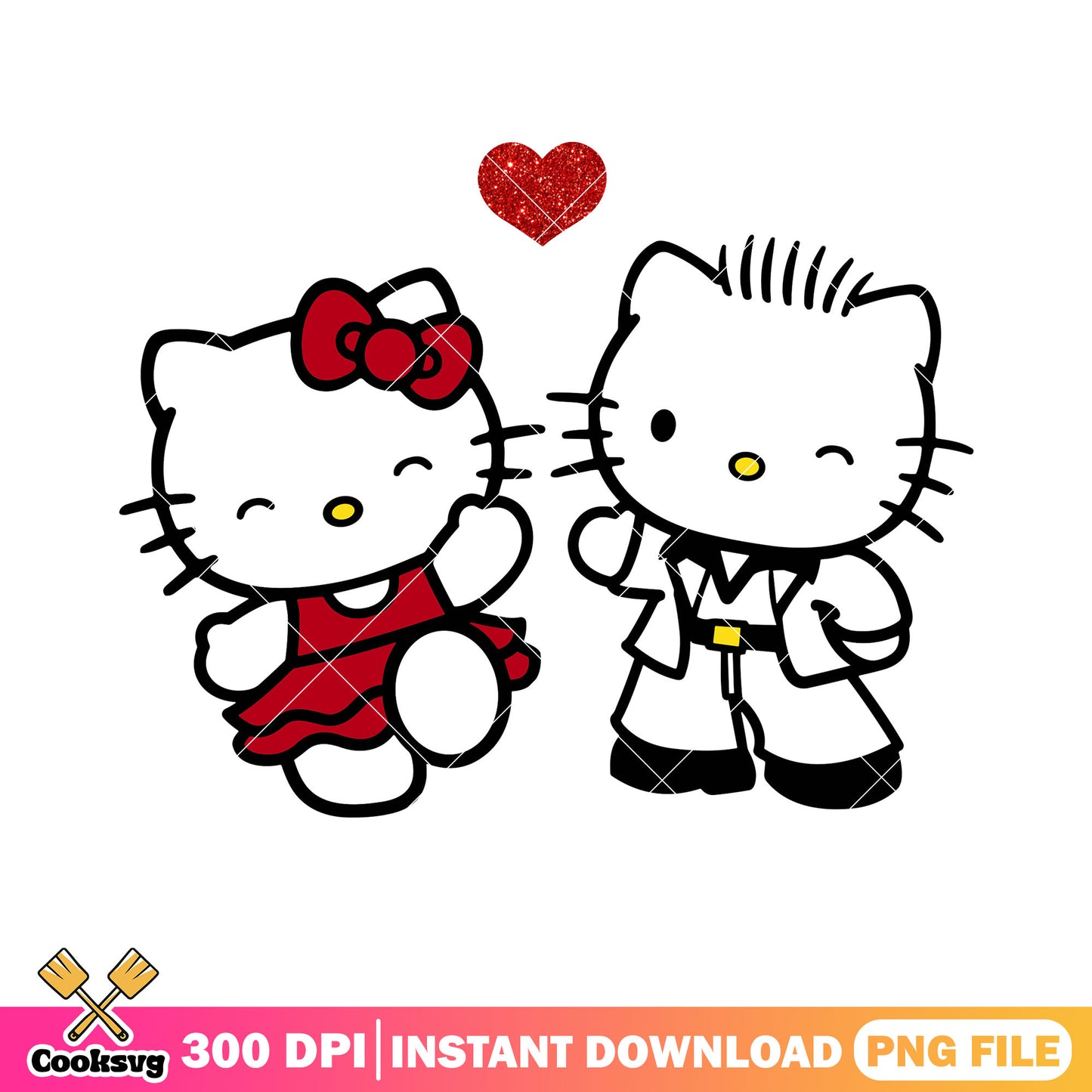 The kitty dancing poster valentine png, hello kitty png, valentines png