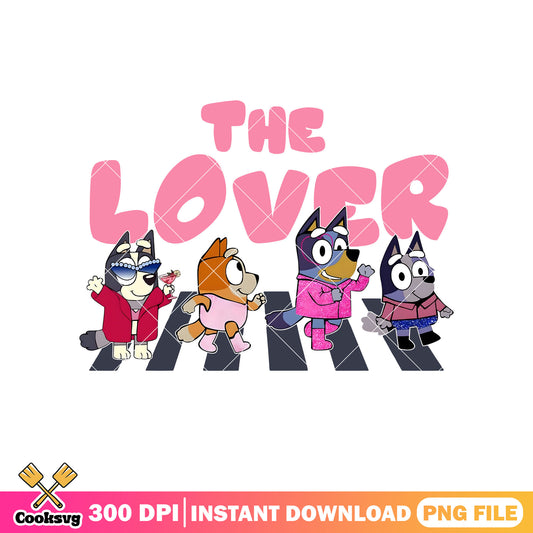 The lover bluey taylor swift album png, bluey friends png,  bluey figures​ png