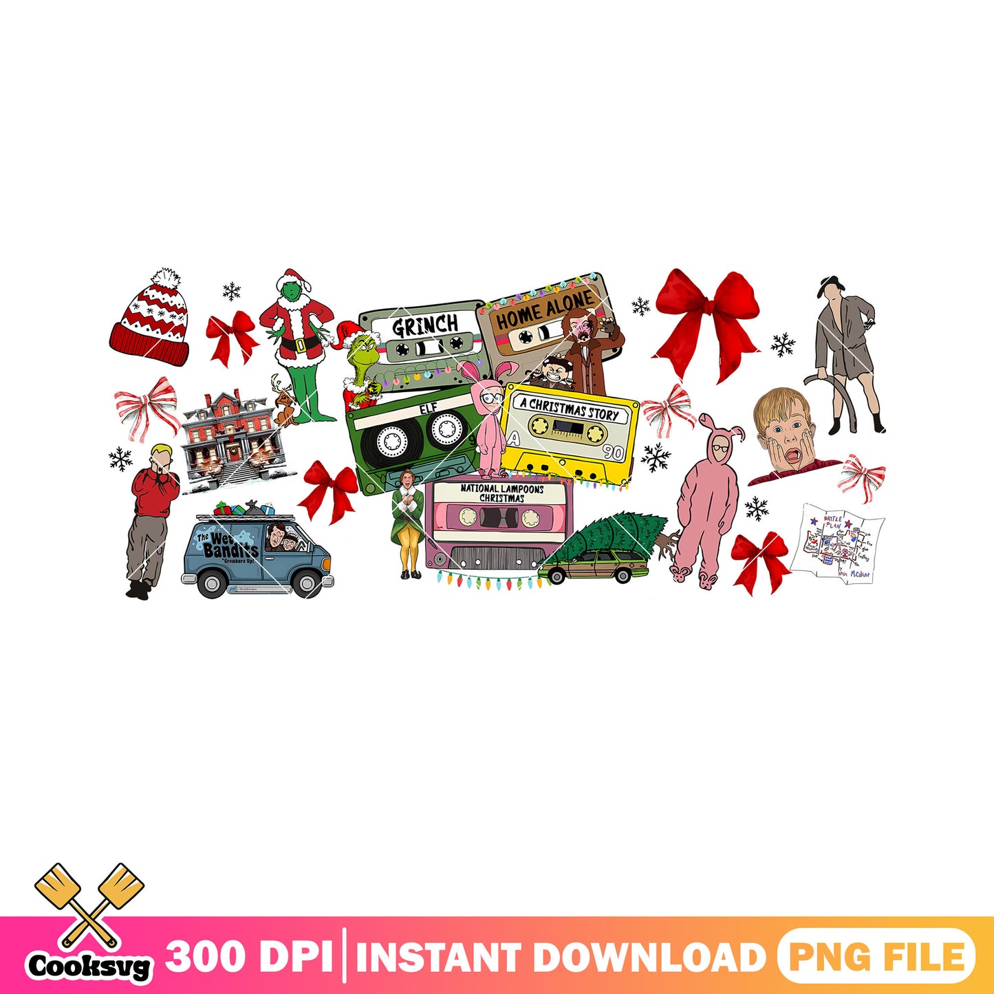 The merry cassette movie png, christmas movies png, kevin mccallister png