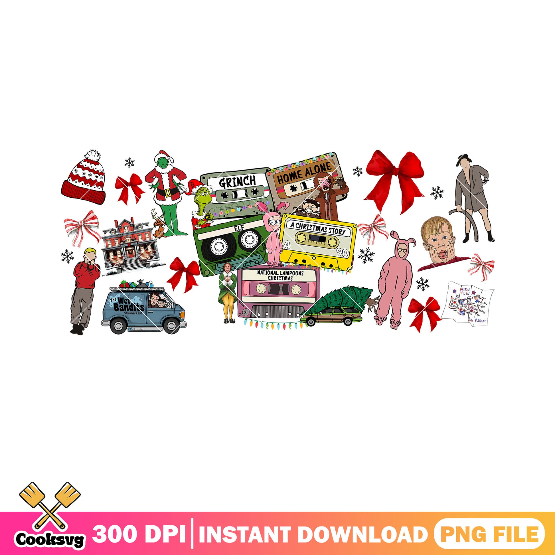 The merry cassette movie png, christmas movies png, kevin mccallister png
