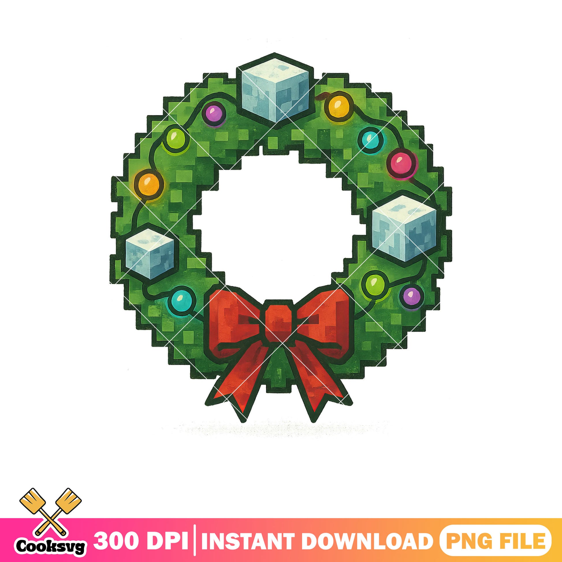 The mojang game christmas png, mojang studios​ png, christmas wreath png