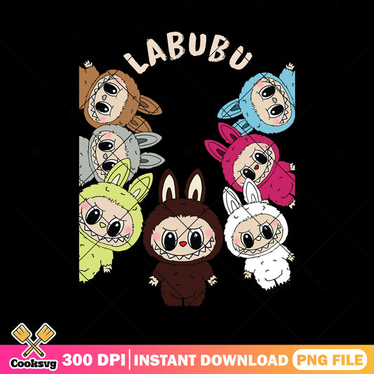 The monster labubu color png, popmart labubu png, labubu near me png