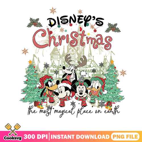 The most magical palce on earth png, mickey png, disney christmas png