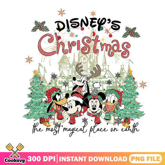 The most magical palce on earth png, mickey png, disney christmas png