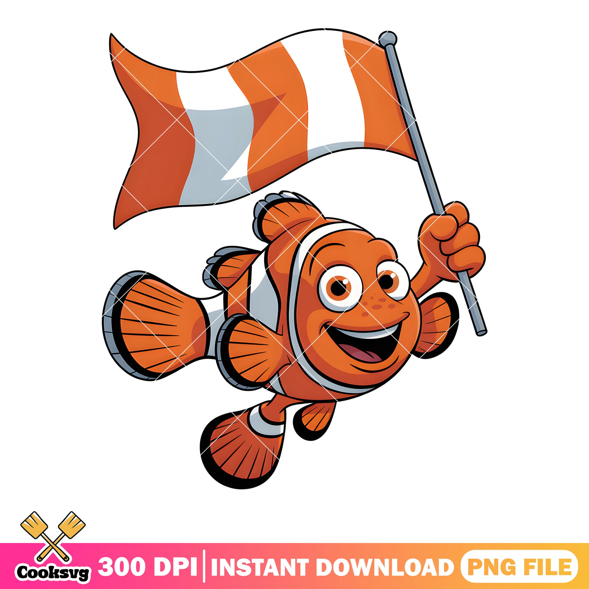 The nemo flag png, disney design png, finding nemo movie poster png