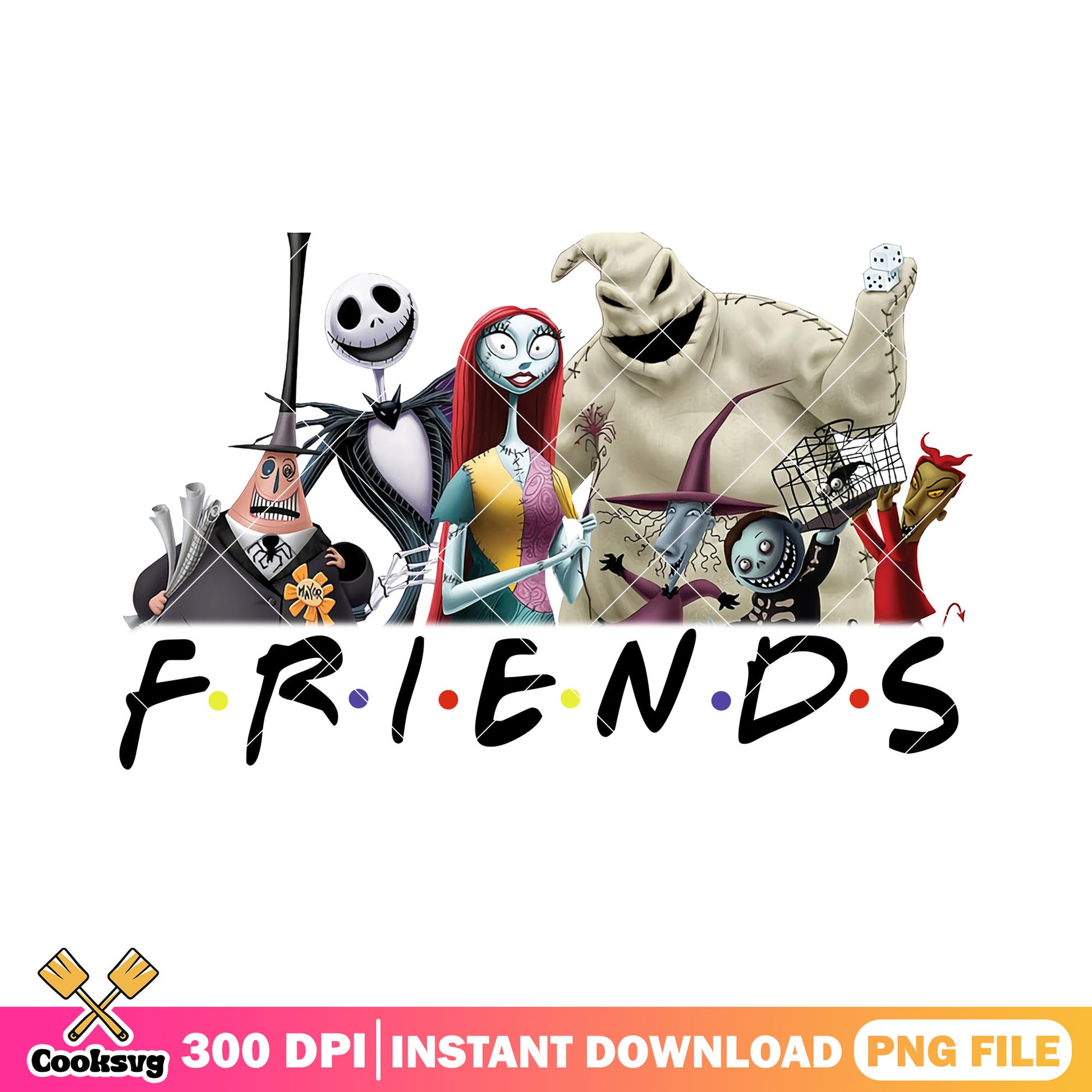 The nightmare before christmas friends design png, the king pumpkin png