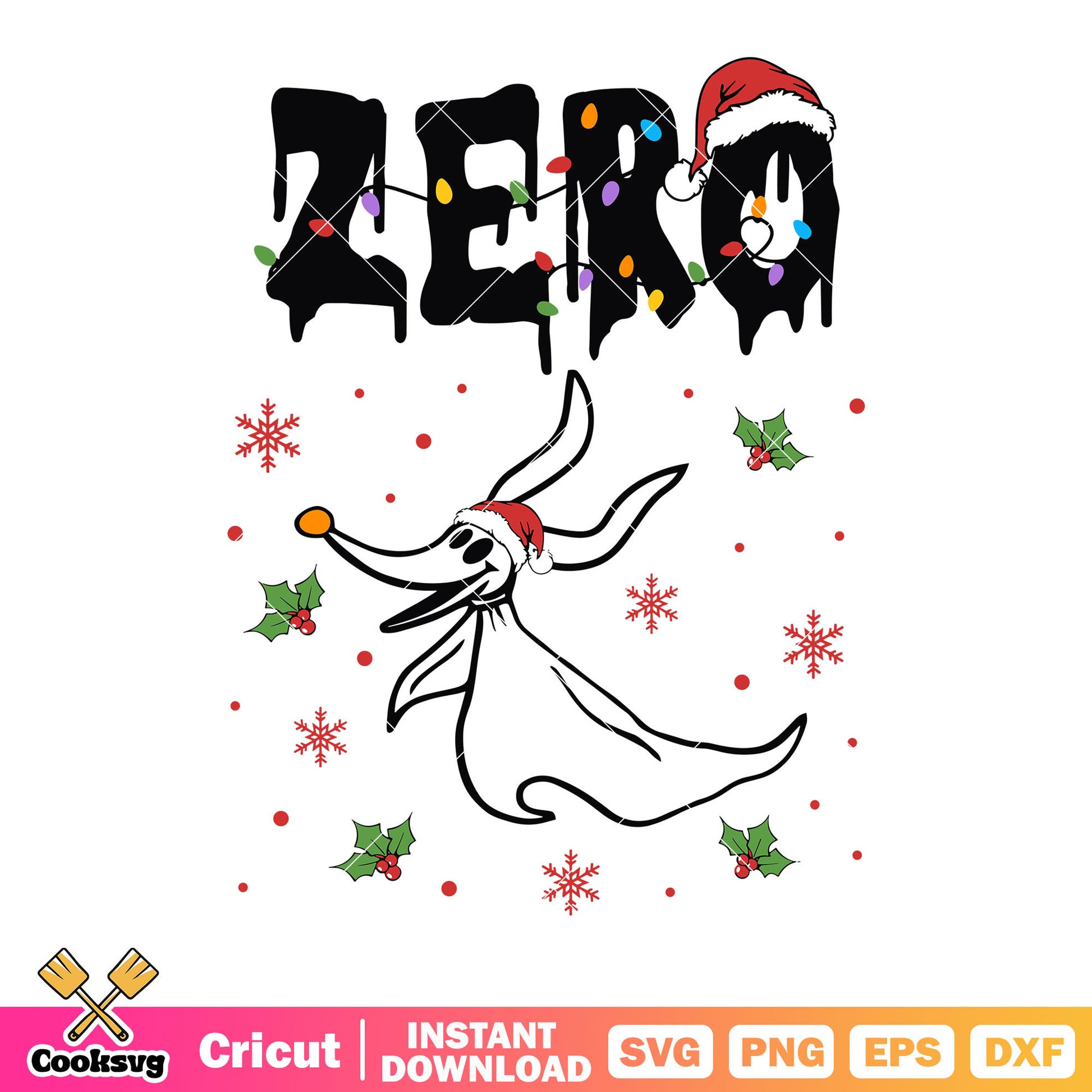 The nightmare before christmas svg, zero svg, horror characters svg