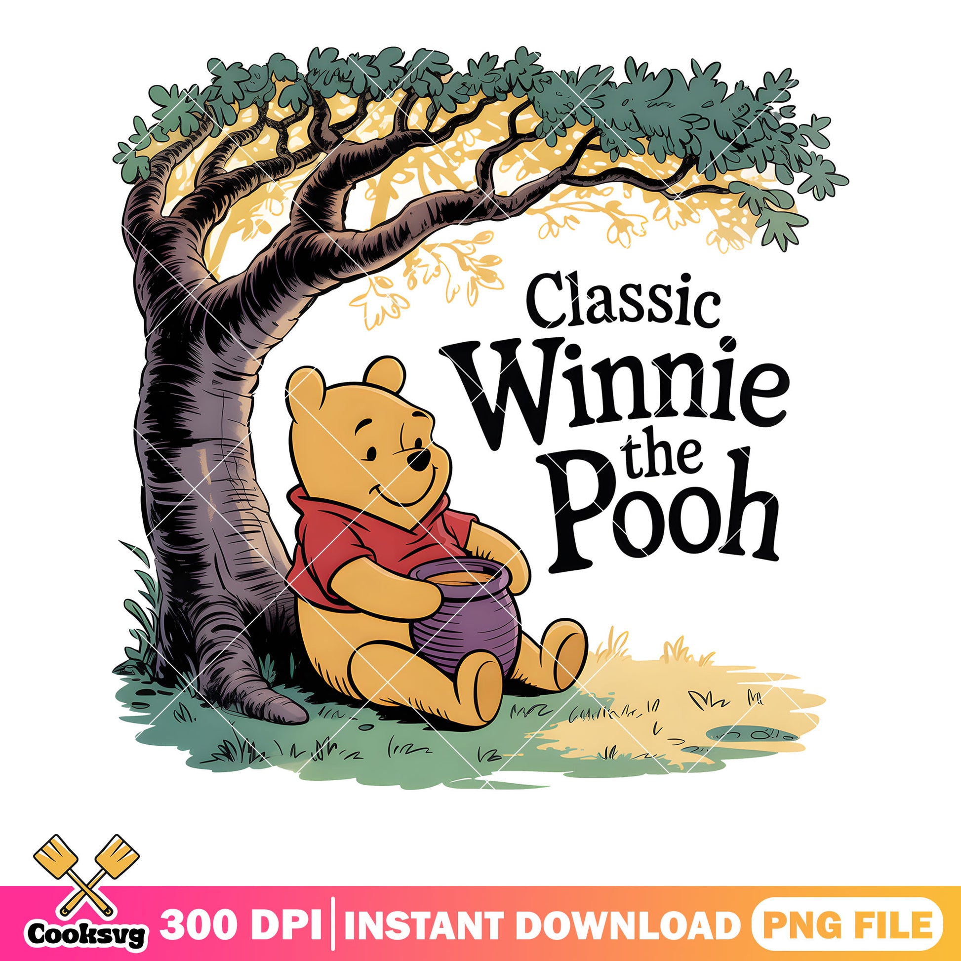 The pooh classic poster png, classic pooh png, disney poster png