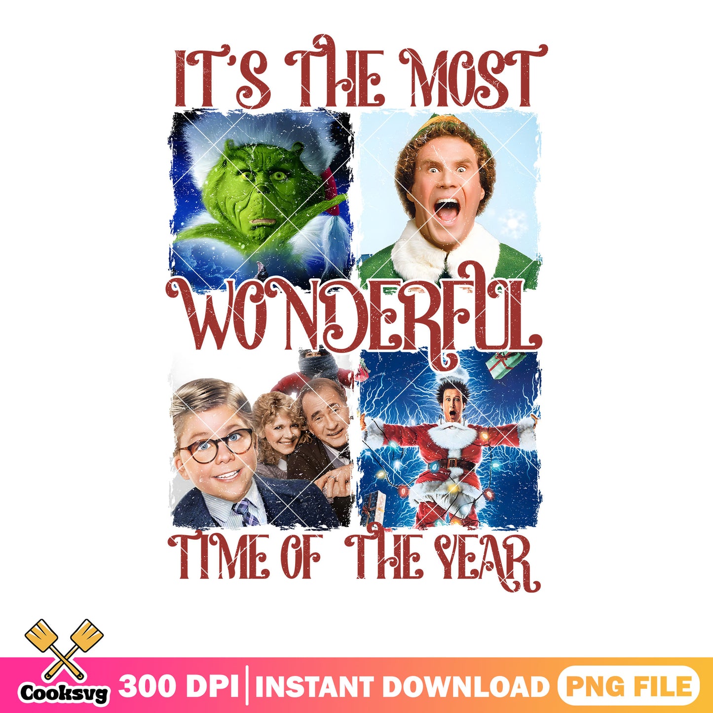 The prettiest christmas movie png, buddy the elf png, ralphie parker png