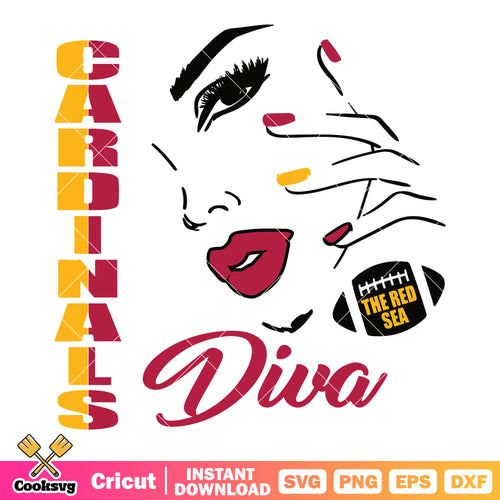 The red sea diva svg, nfl leauge svg, arizona cardinals svg