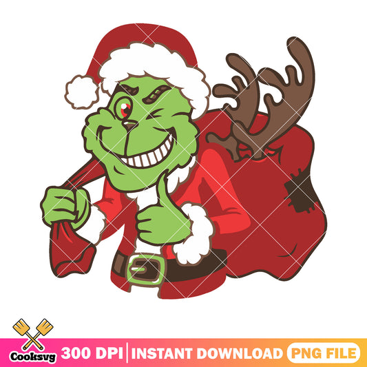 The santa grinch png, how the grinch stole christmas png, the grinch png