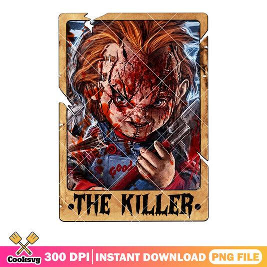 The scared face chucky png, the killer png, halloween movies png