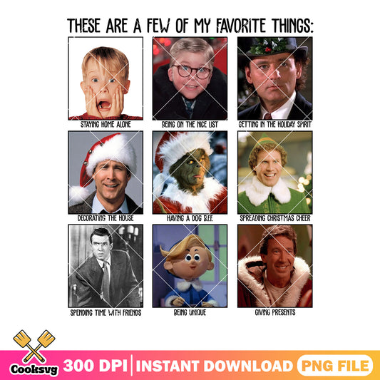 These are a few of my favourite things png, merry christmas png