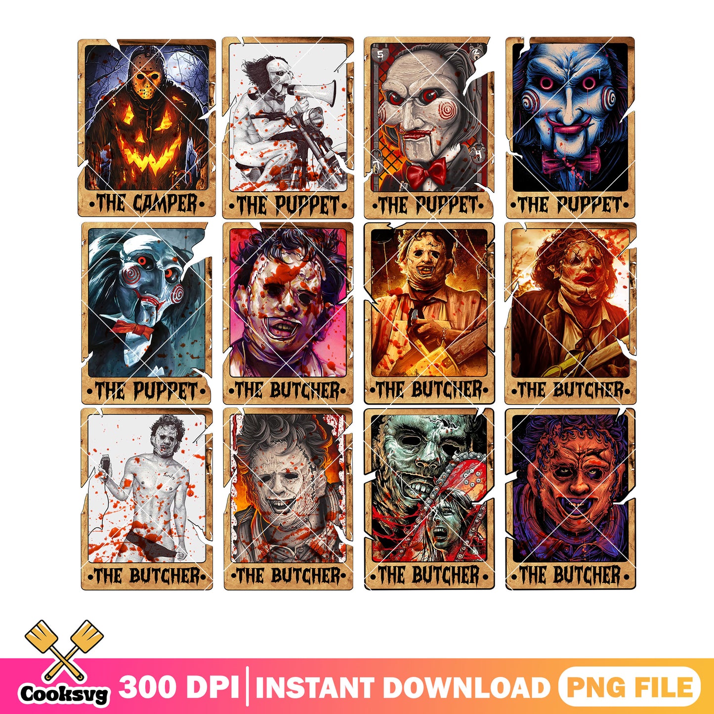 The serial killer png bundle, the butcher png, jason voorheez png