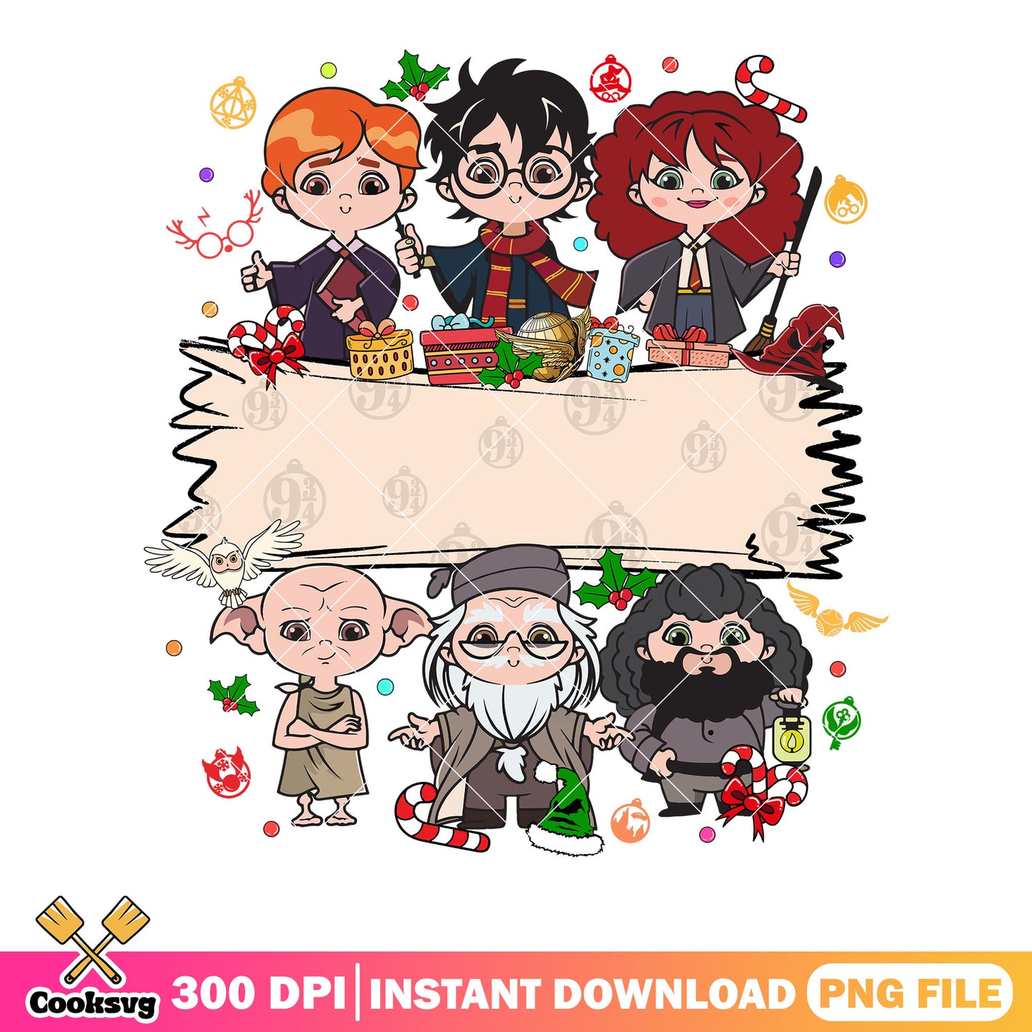 The stamp christmas harry potter png, merry xmas png, harry potter png