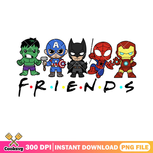 The super hero firends christmas png, batman png, christmas movie png