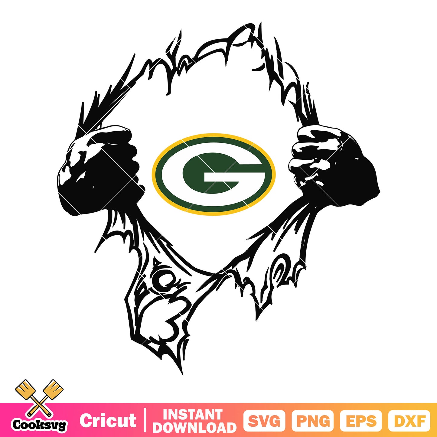 The superman costume green bay svg, nfc north svg, packers​ svg