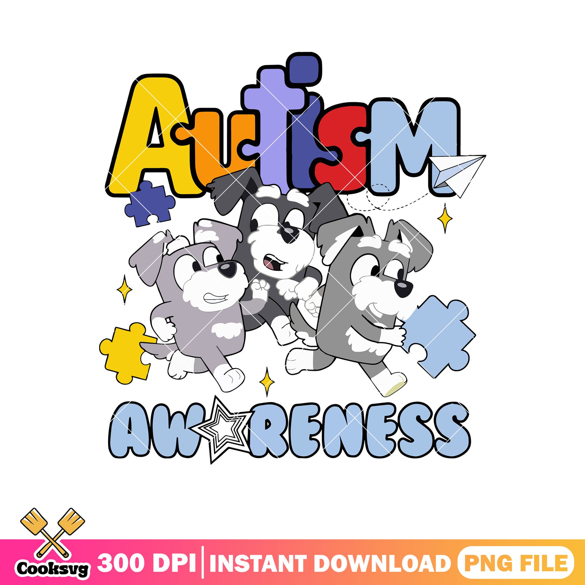 The terriers autism awareness png, bluey episode png, character bluey png