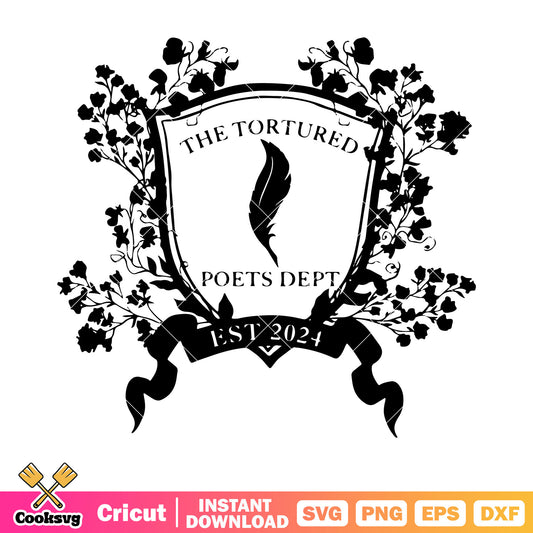 The tortured poets dept est 2024 svg, taylor swift album svg