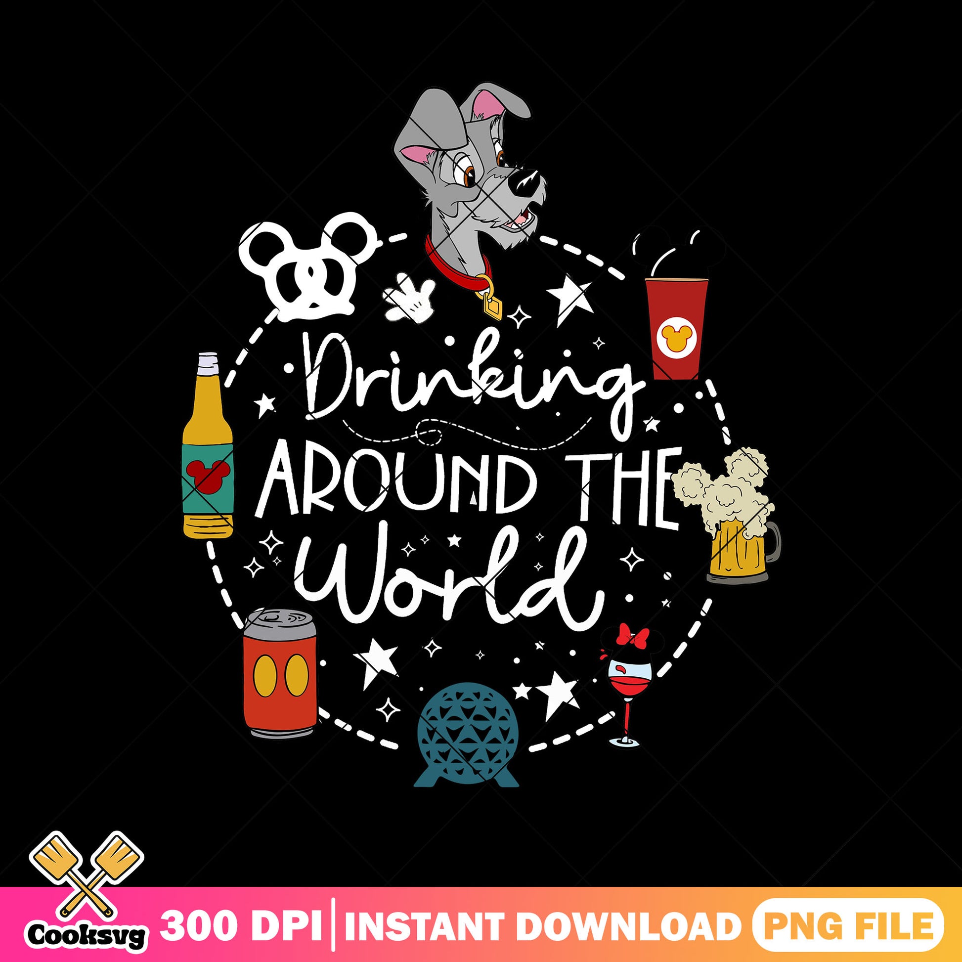 The tramp drinking world png, the tramp​ png, disney drinks png