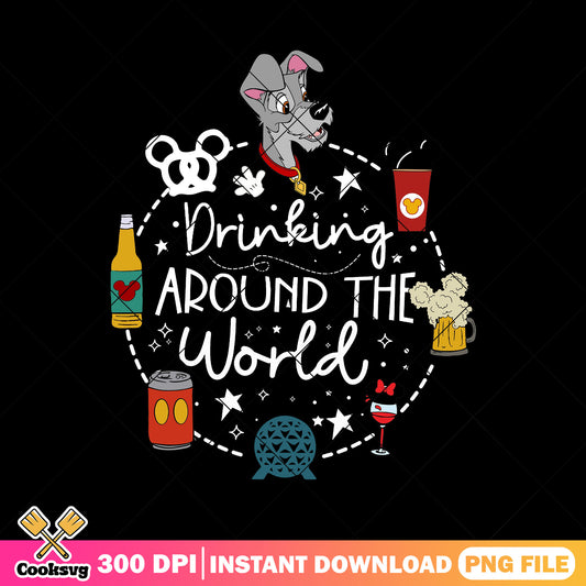 The tramp drinking world png, the tramp​ png, disney drinks png