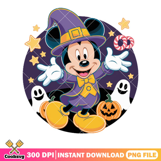 The witch mickey png, jack o lantern png, ghost costume png
