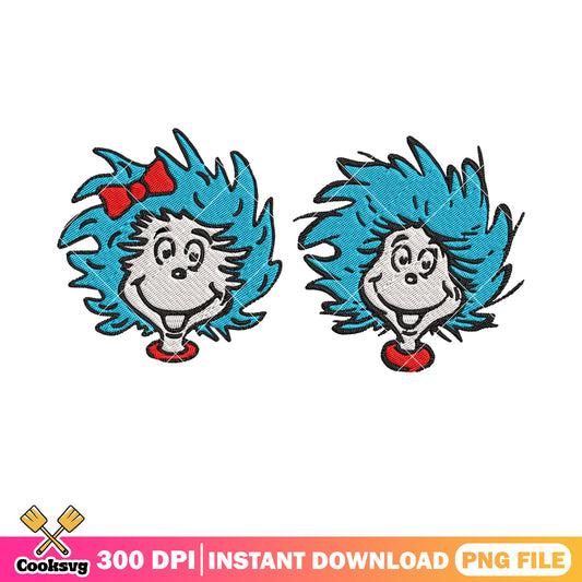 Thing one and thing two dr seuss png file, dr seuss thing png