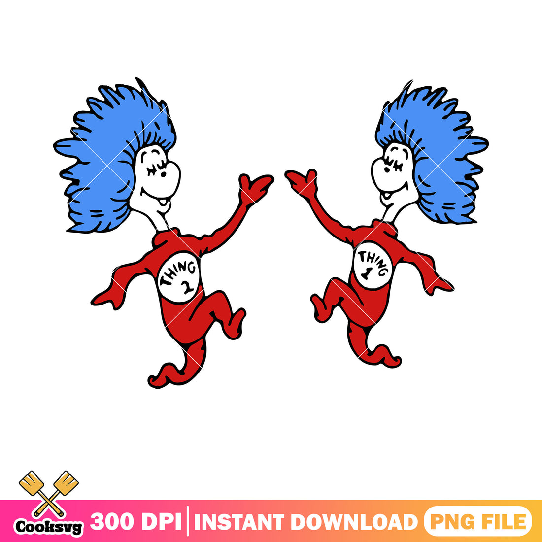 Thing one and two playing png, dr seuss thing png, dr seuss png – Cooksvg