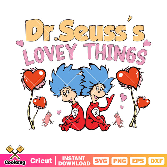 Thing one dr seuss lovey things svg, dr seuss thing one svg