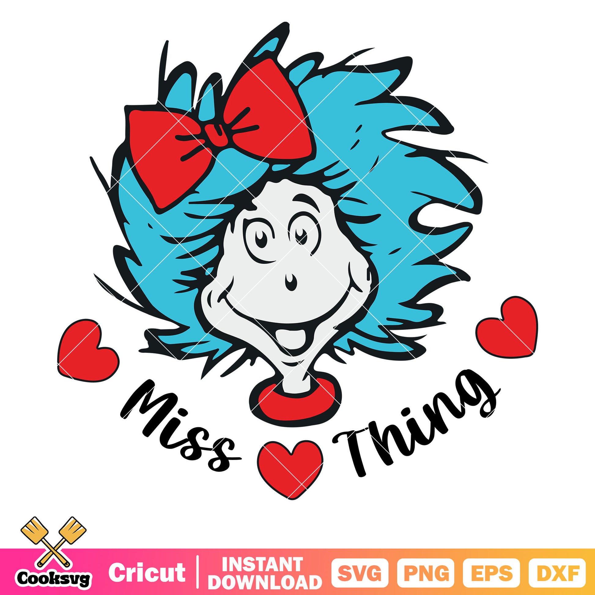 Thing one little miss thing svg, miss little things​ svg, dr seuss svg