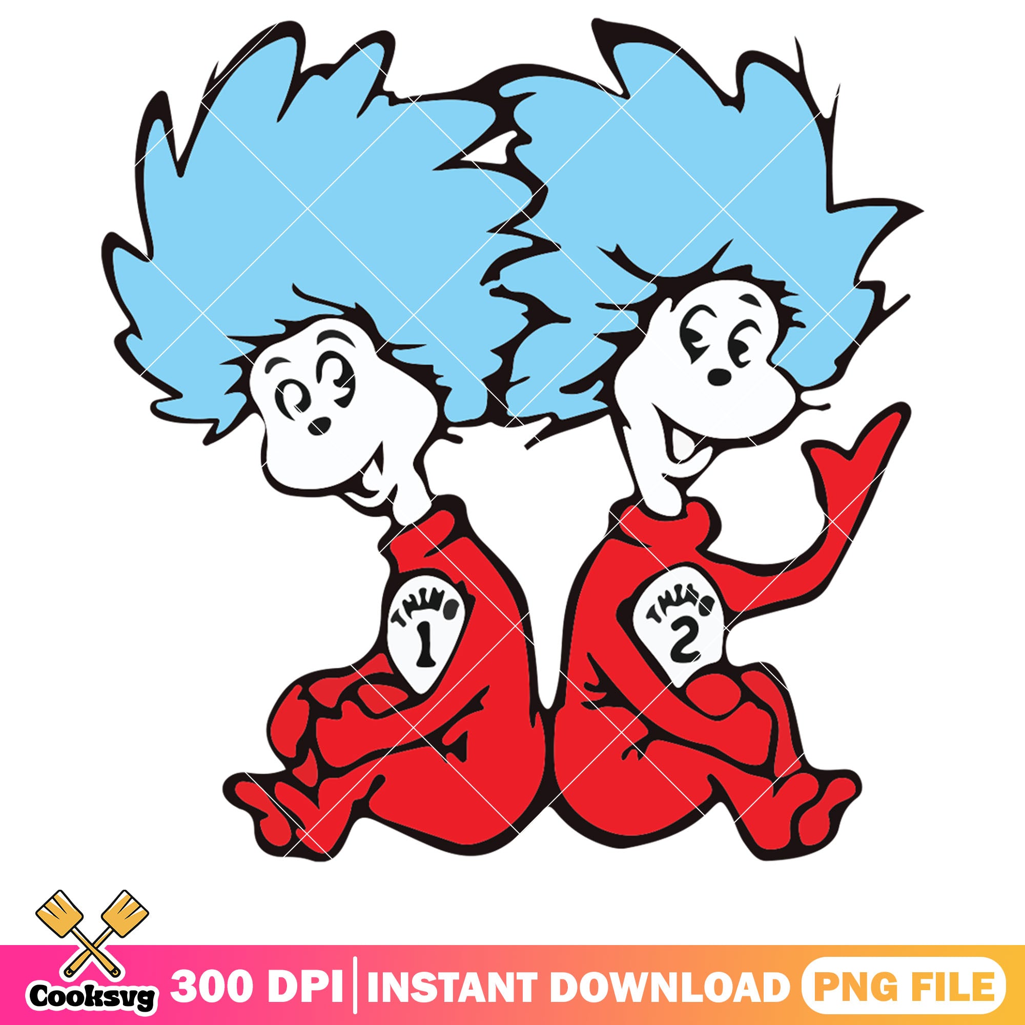 Thing one thing two twins cartoon png, thing one thing two png – Cooksvg