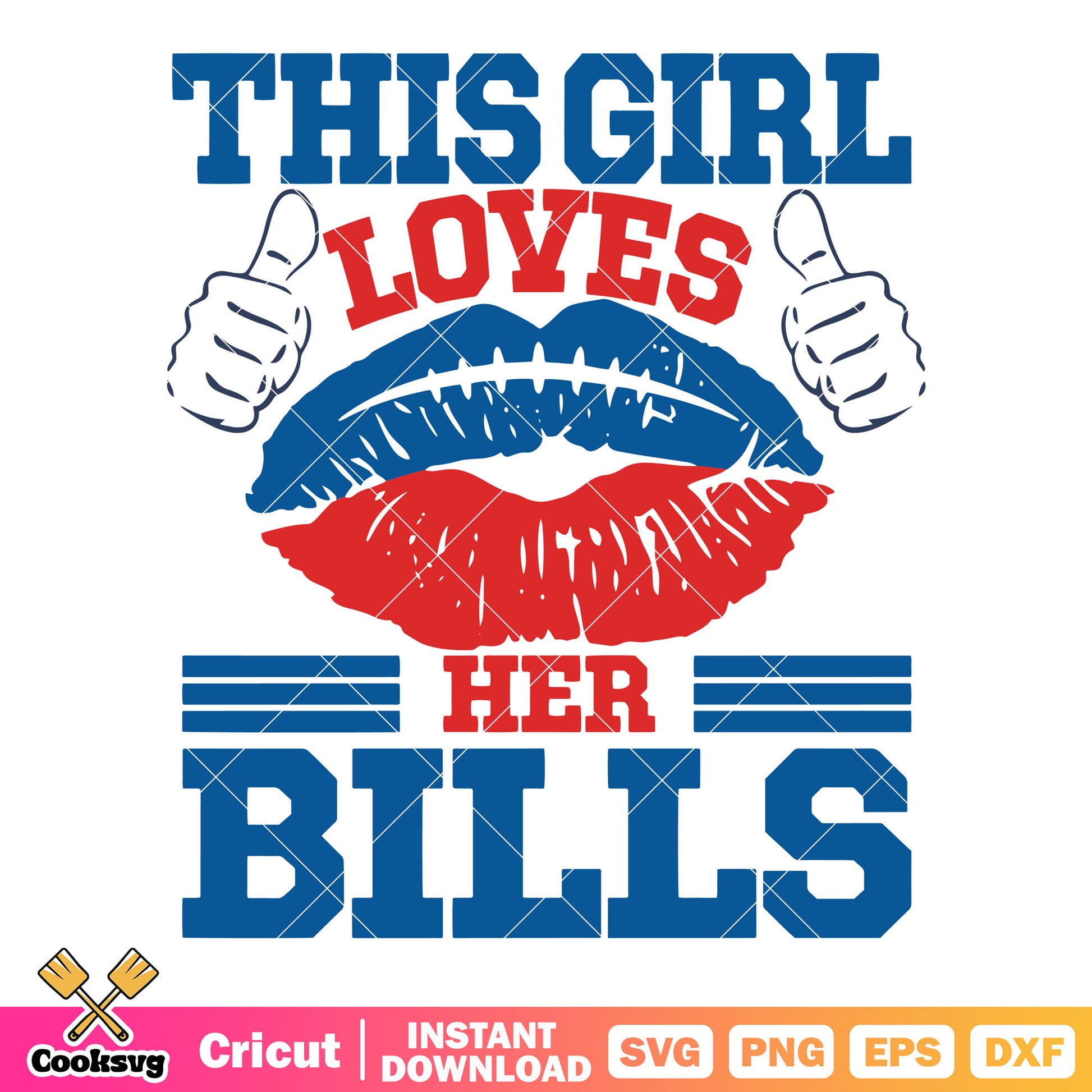 This girl love her bills svg, american football svg, buffalo bills svg