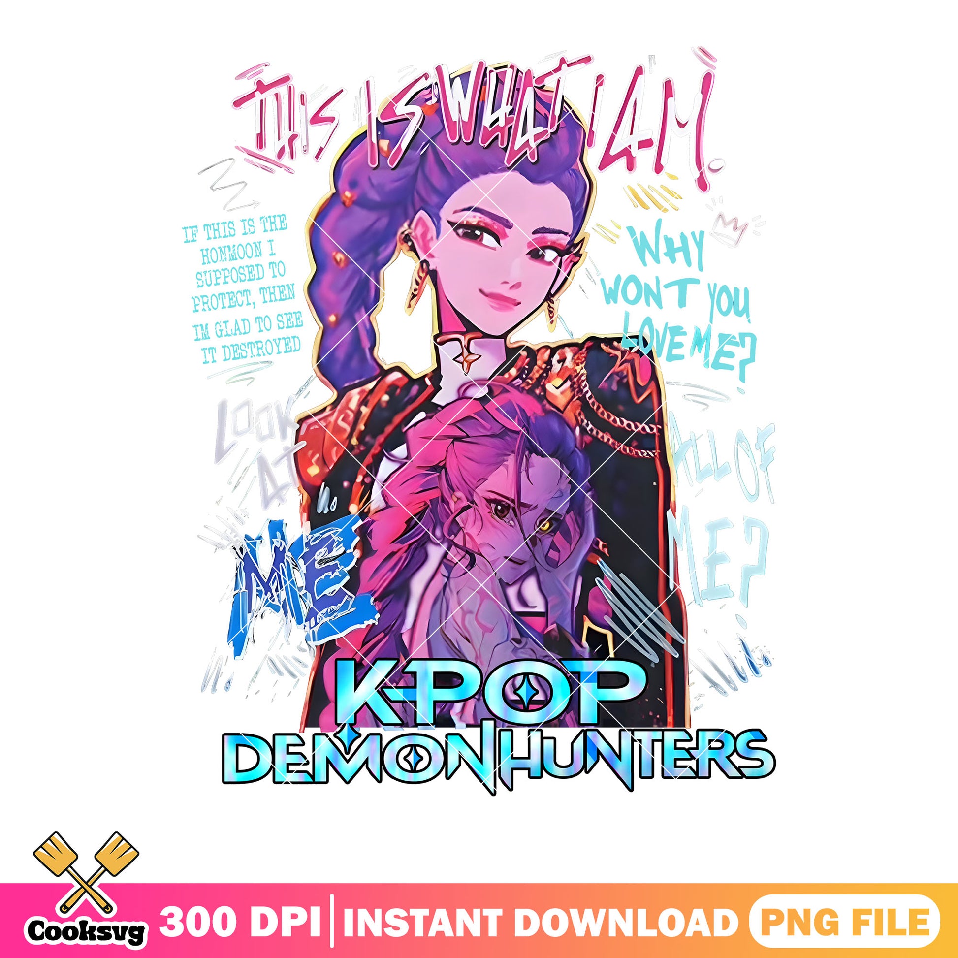 This is what I am kpop png,girls huntrix png, poster girls png