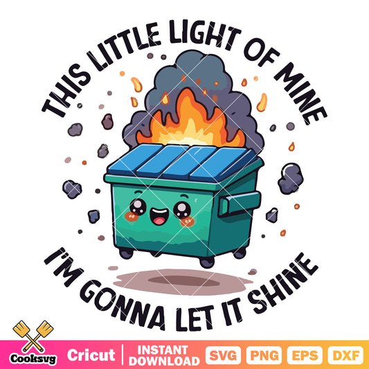 This little light of mine shine svg, funny life quotes​ svg