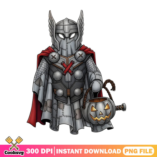 Thor Halloween PNG, Marvel Superhero Halloween, Spooky Thor PNG