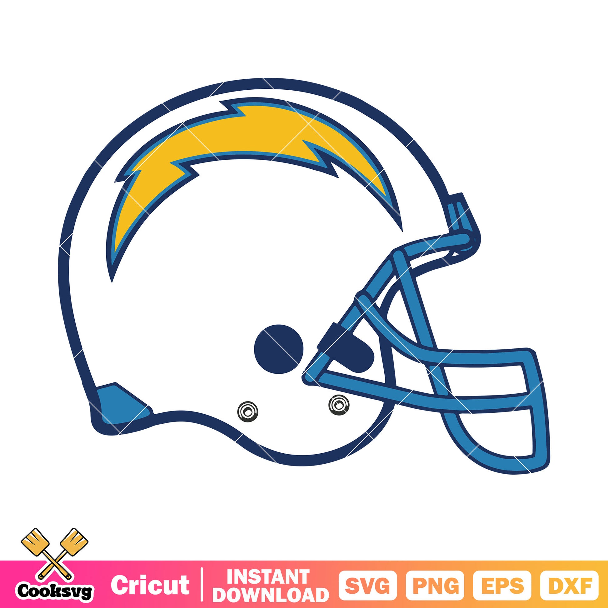 Thunder helmets football svg, chargers svg, ​la chargers svg