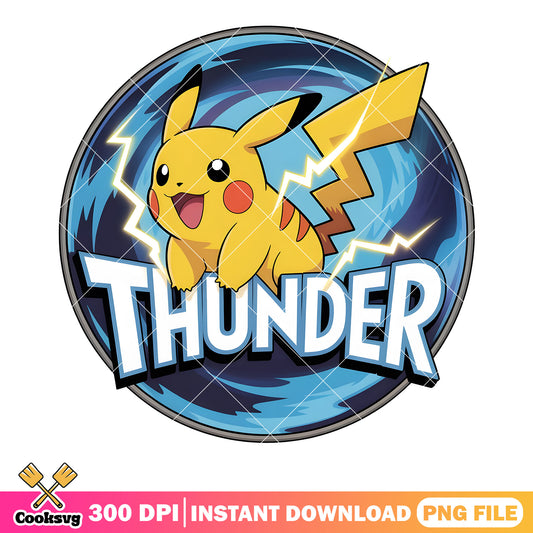 Thunder vibes pikachu png, pokemon poster png, pokemon pikachu png