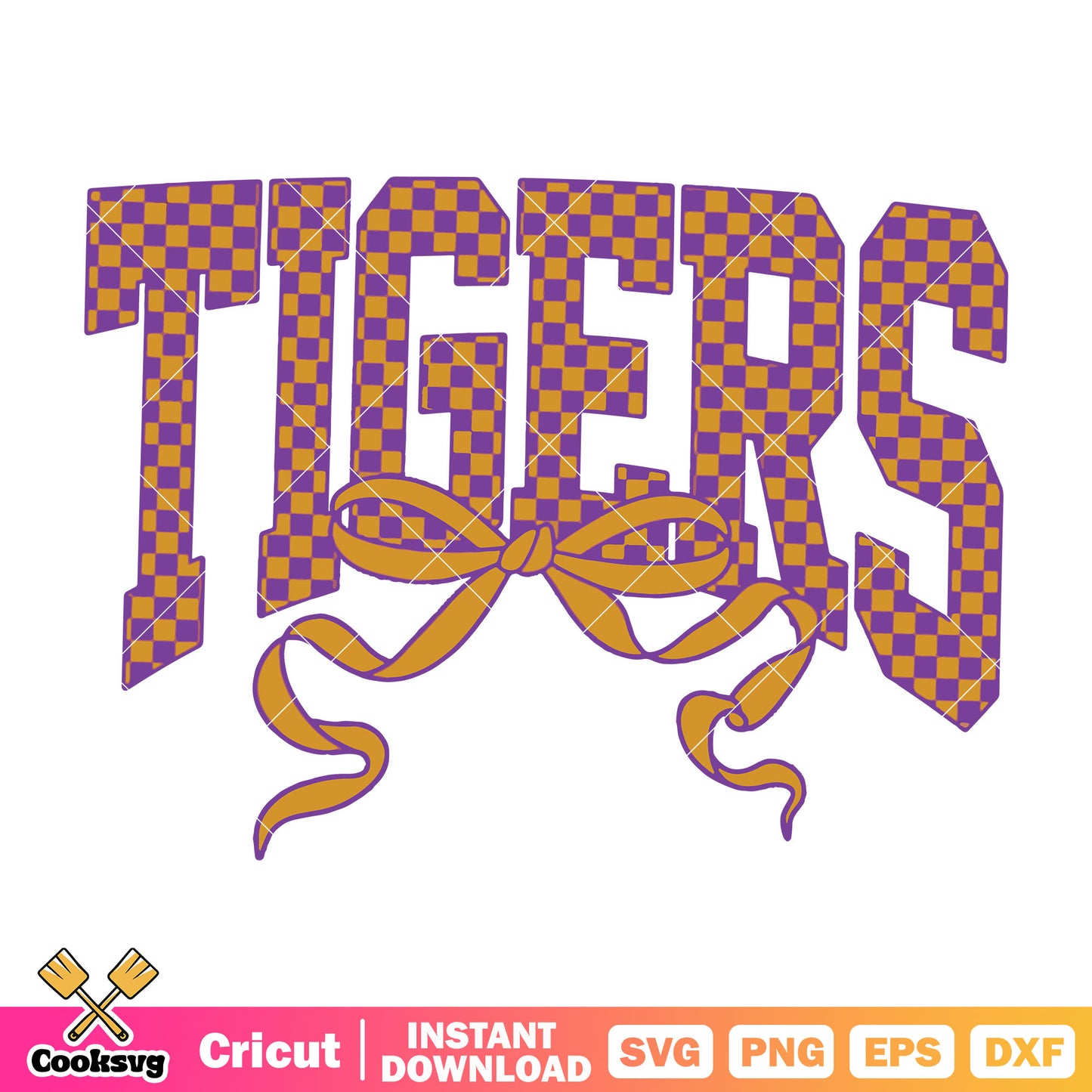 Tiger bow tie design svg, Detroit Tigers​ svg, game day svg