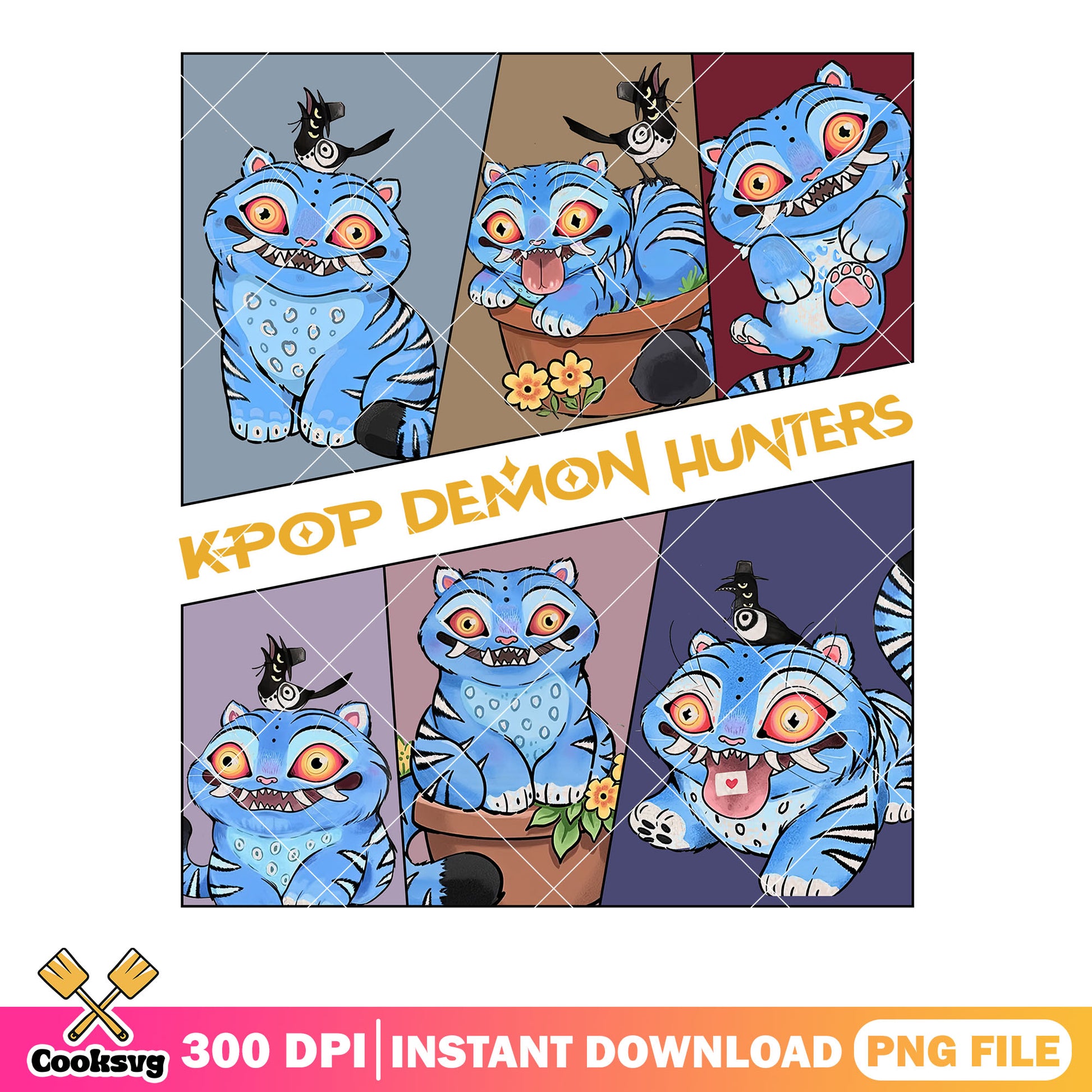 Tiger demon hunter logo png, kpop hunter tiger png, tigers poster png