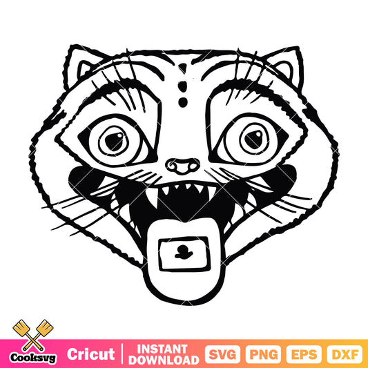 Tiger derpy outline svg, derpy tiger svg, kpop derpy svg