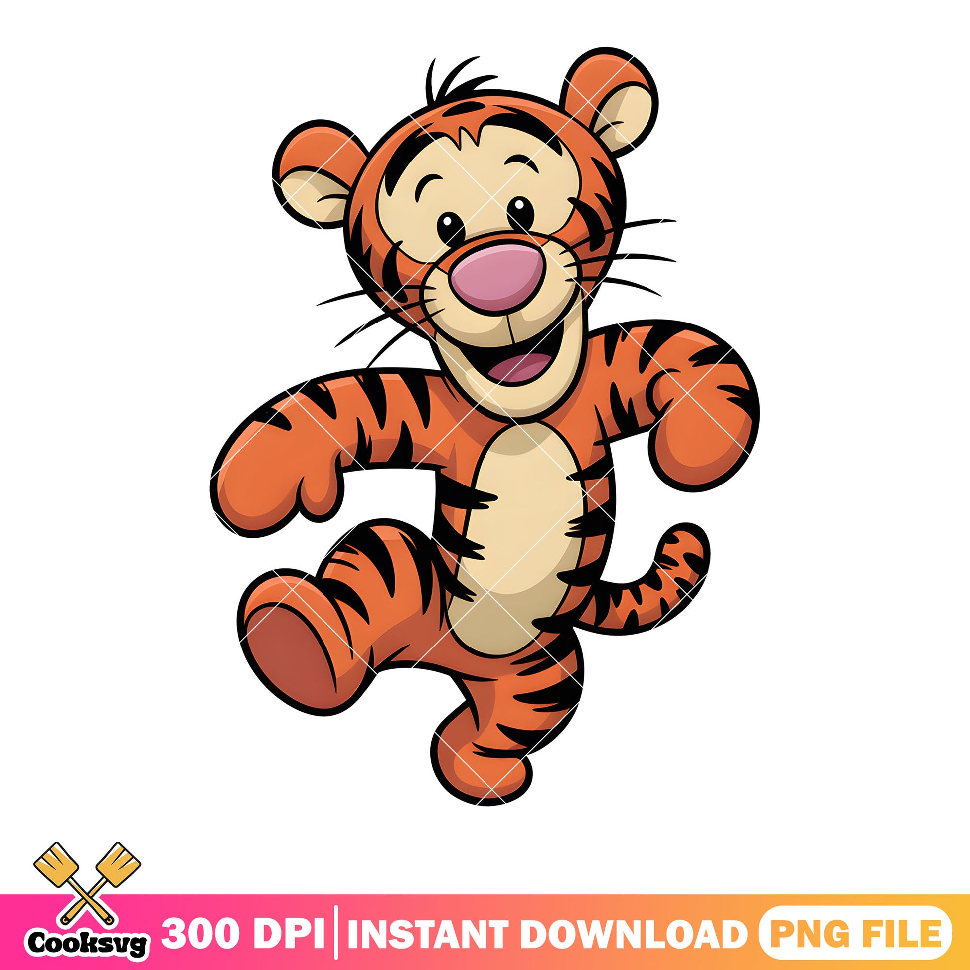 Tiger pooh friends poster png, pooh poster png, disney tiger png