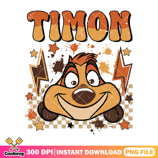 Timon disney head vibes png, disney lion king​ png, disney head png