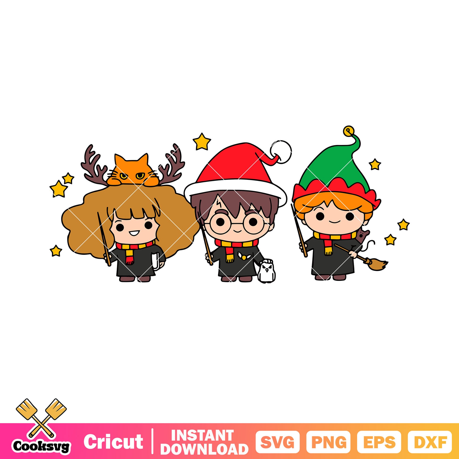 Tiny harry potter svg, santa claus hat​ svg, starry night​ svg