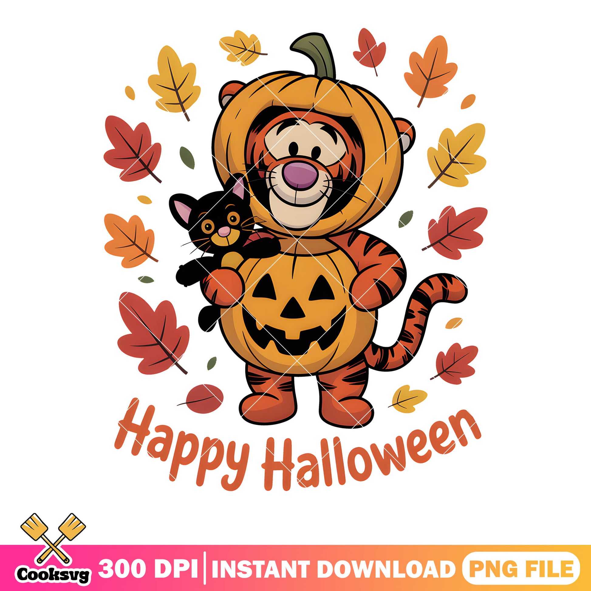 Tiny tiger halloween png, disney tiger png, happy halloween png