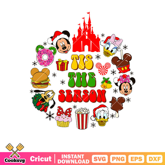 Tis the season christmas mickey disney svg